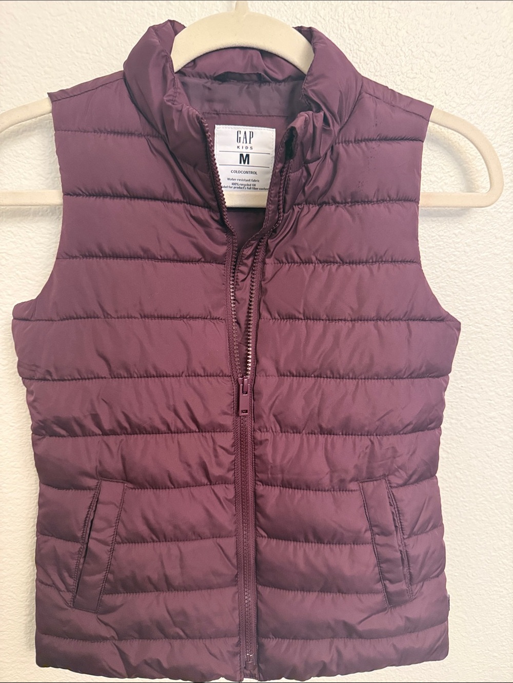 GAP Kids Quilted Puffer Vest - Plum